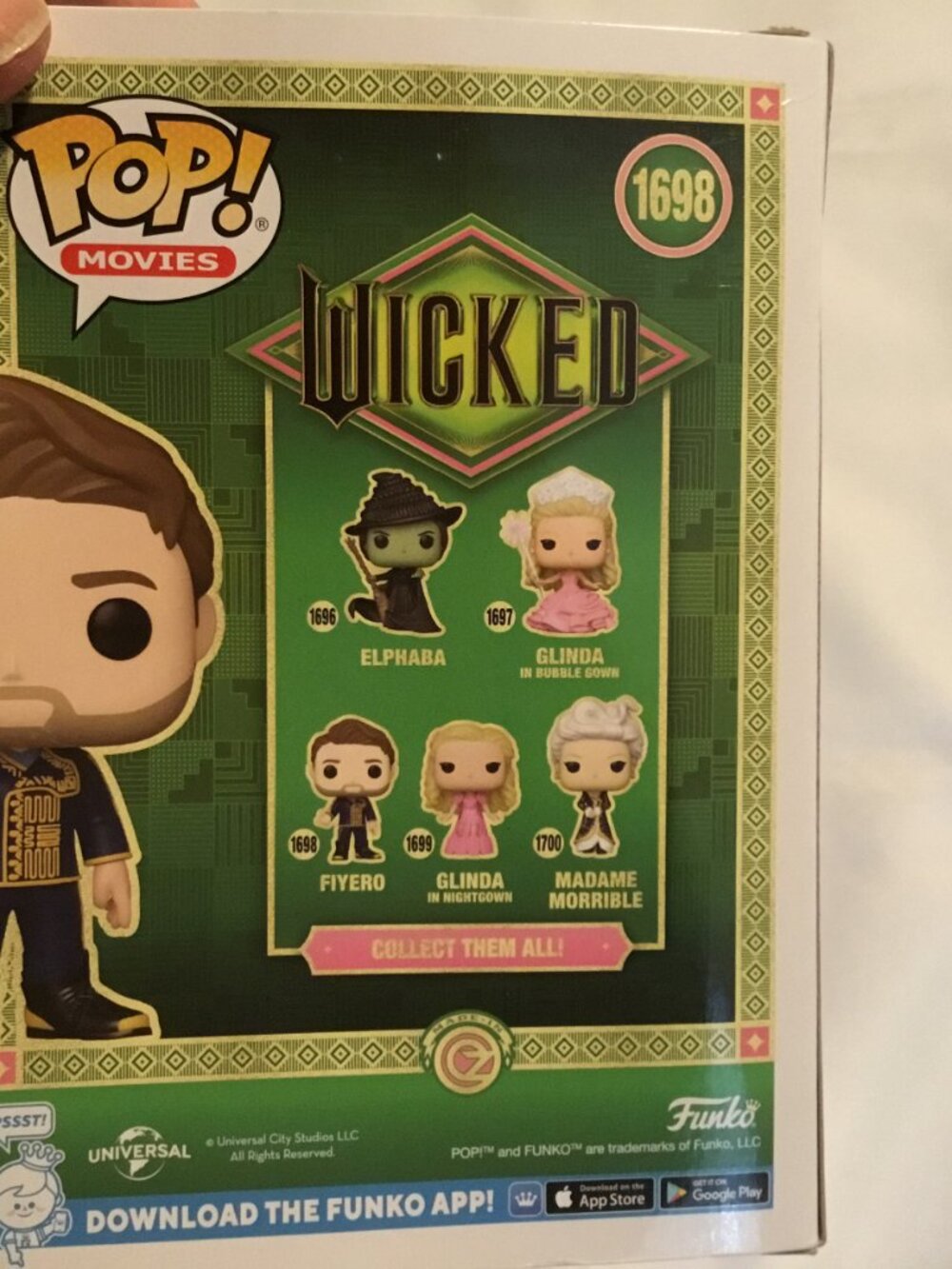 Funko Pop! Movies Wicked Fiyero #1698 Pop! Vinyl Figure, Boxed - Picture 5 of 6